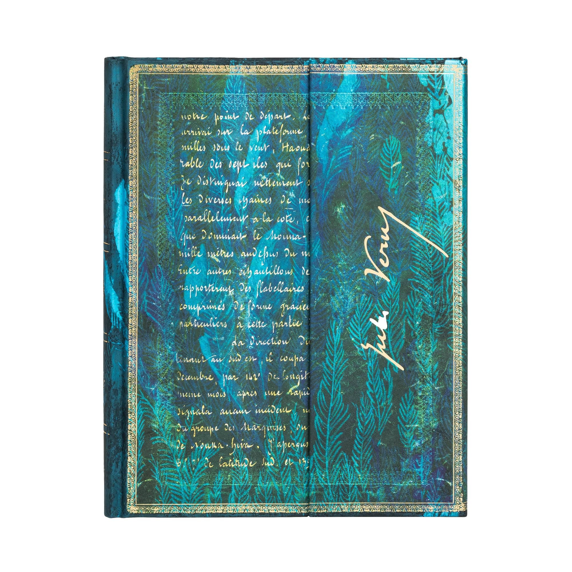Paperblanks Hardcover Journal Verne, Twenty Thousand Leagues | Lined | Ultra (180 × 230 mm)