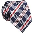 Kihatwin Men's Gingham Check Stripe Ties Pattern Business Formal Designer Neckties 3.15"