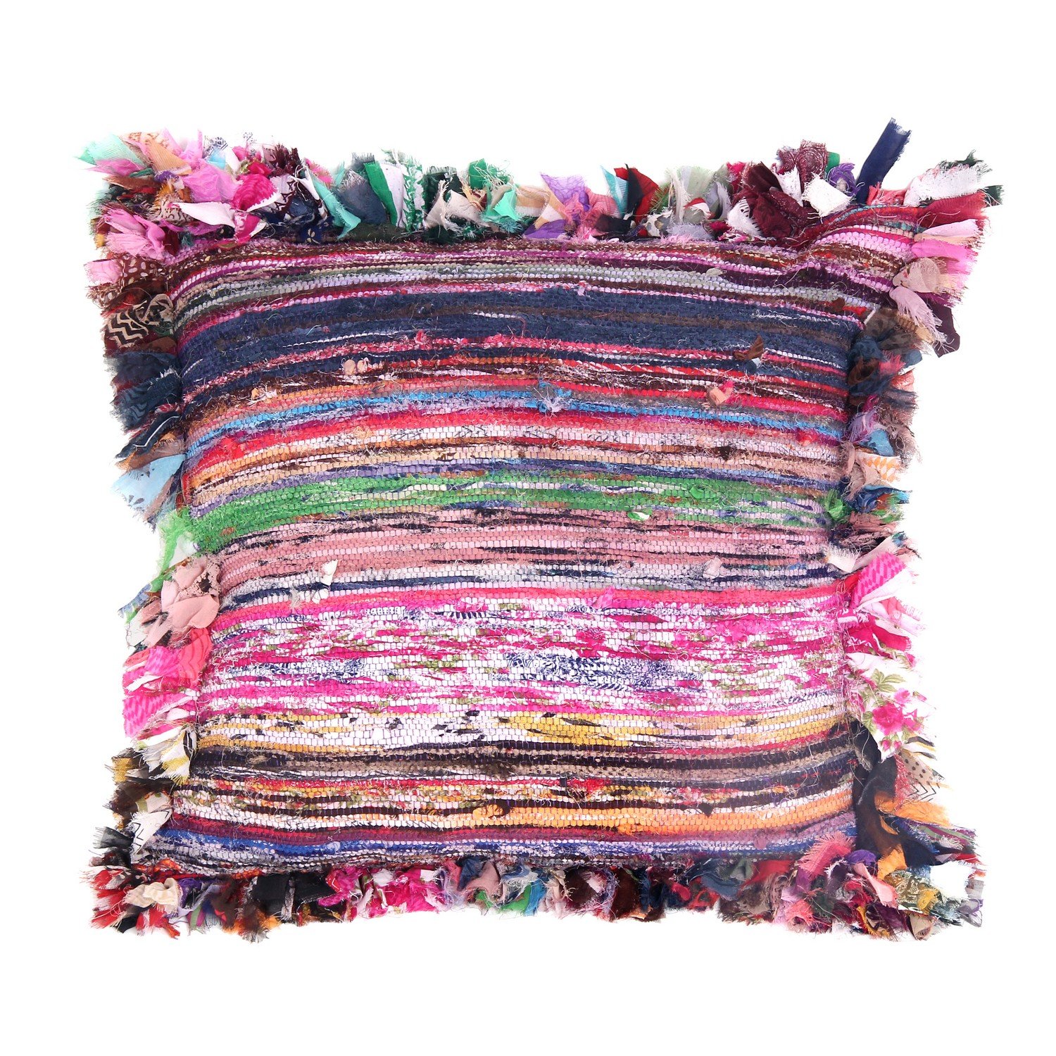 Buy Craftscity Multi Color Chindi Sofa Bed Decorative Pillow Cover