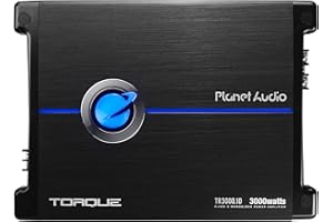 Planet Audio TR3000.1D Class D Monoblock Car Amplifier - 3000 High Output, 1 Ohm, Low Level Inputs, Low Pass Crossover, Hook Up to Subwoofer for Bass