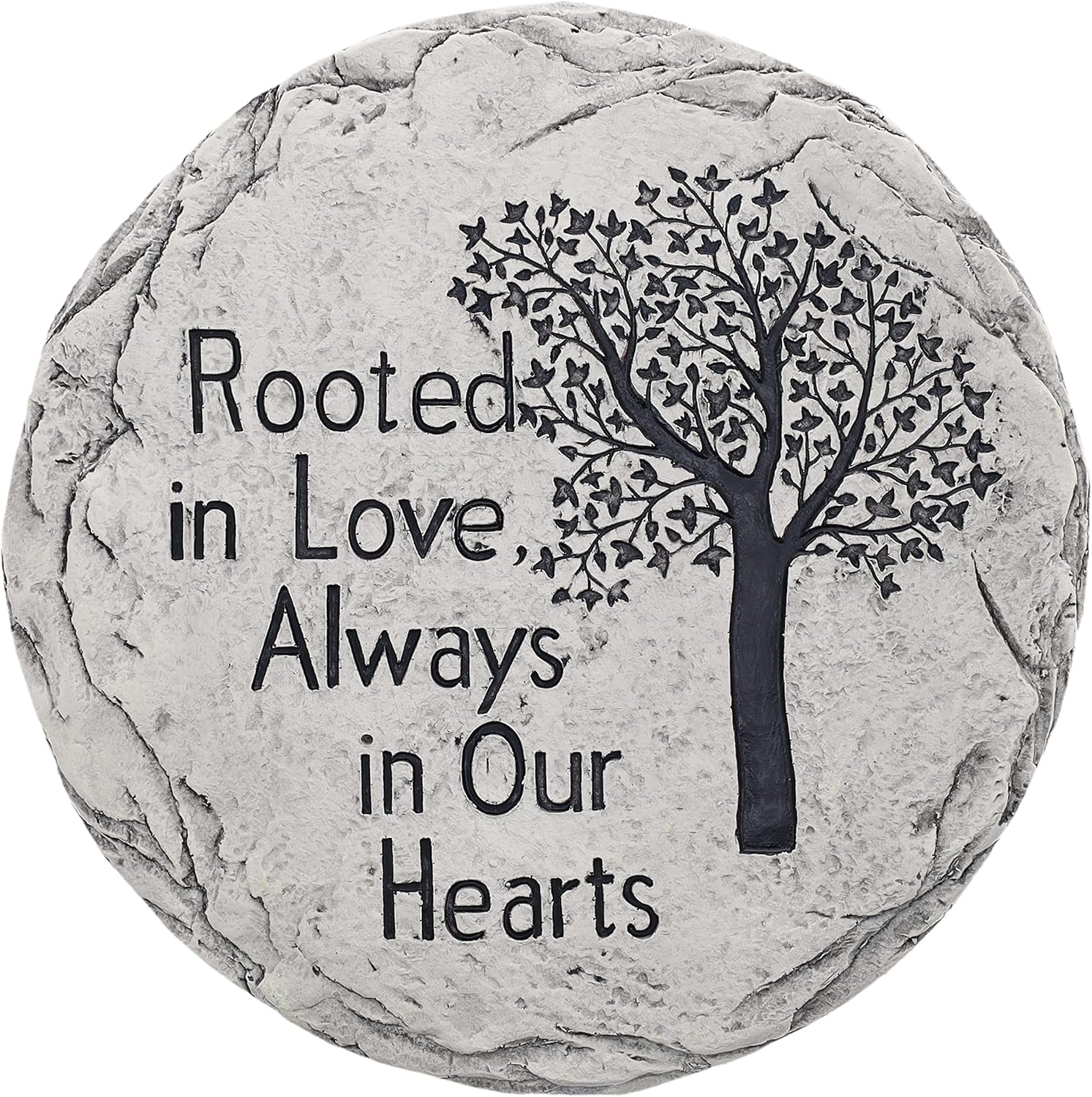 Hardscaping Materials - Top Brass Garden Memorial Stepping Stone - Rooted in Love, Always in Our Hearts - Tree of Life