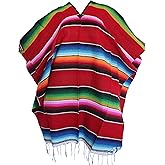 Del Mex Mexican Serape Adult Poncho