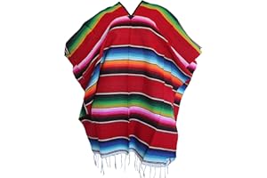 Del Mex Mexican Serape Adult Poncho