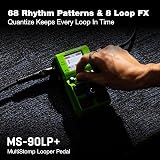 Zoom MS-90LP+ Looper Pedal for Guitar and Bass 32-bit float 100 loops view 2