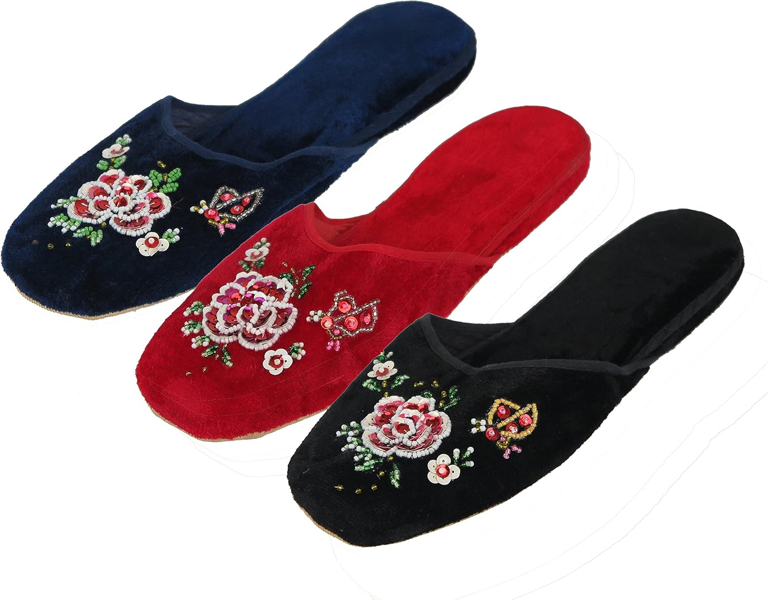 embroidered slippers