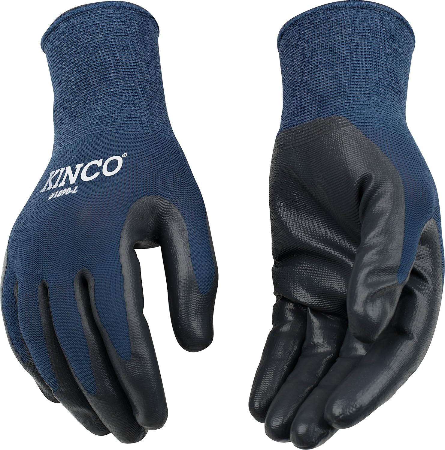 Kinco 1890 Nitrile Coated Gripping Glove, Work, XLarge, Gray (Pack of