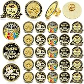 Lyrow 50 Pcs Employee Recognition Pins Enamel Reward | Outstanding Employee of Month Lapel, Leadership Team Gifts, Thank You Excellence Awards, Years of Service, Great Job Rewards