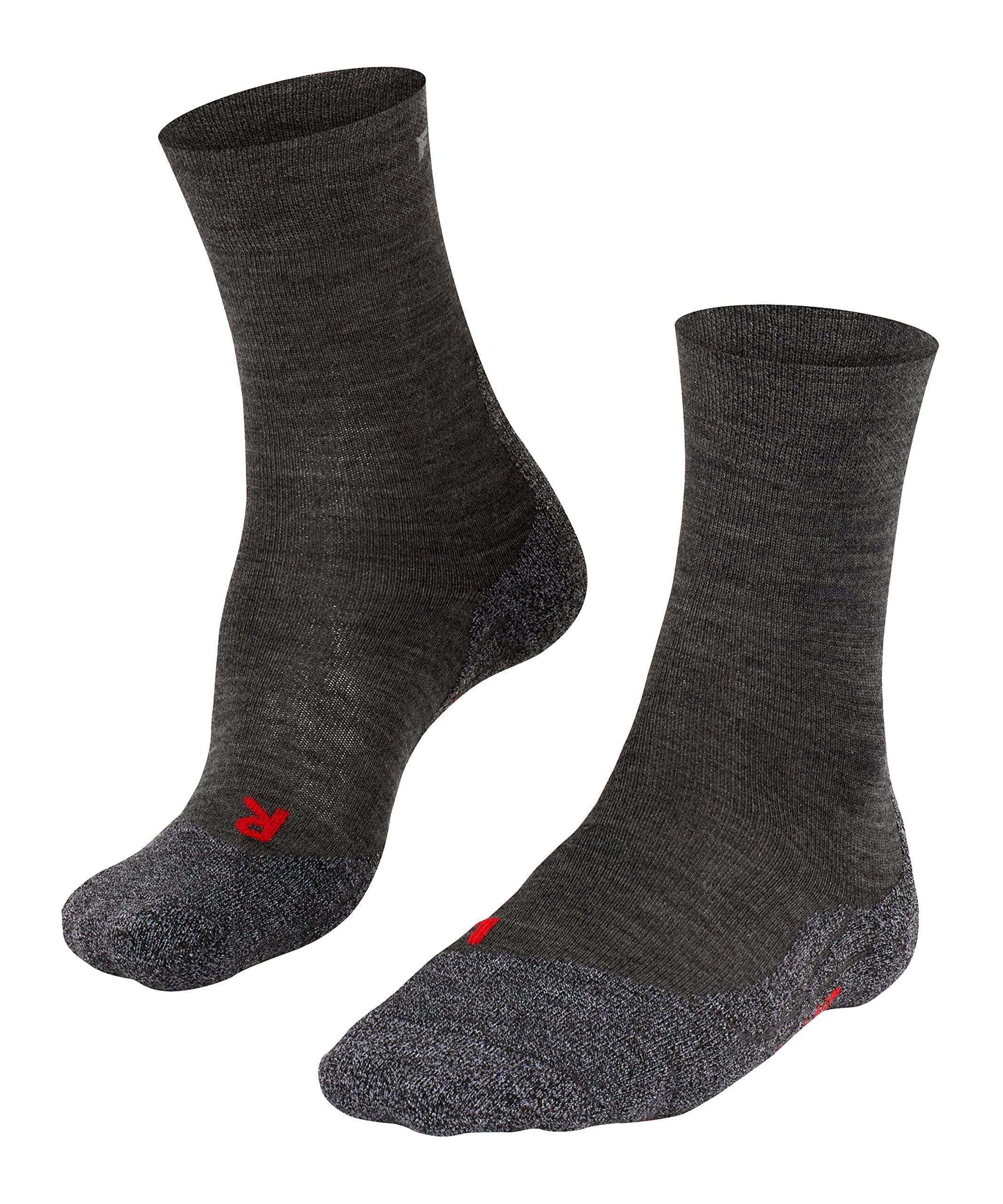 FALKE Men's TK2 Explore Sensitive M So Wool Thick Anti-Blister 1 Pair Hiking Socks, Grey Asphalt Melange 3180, 8-9