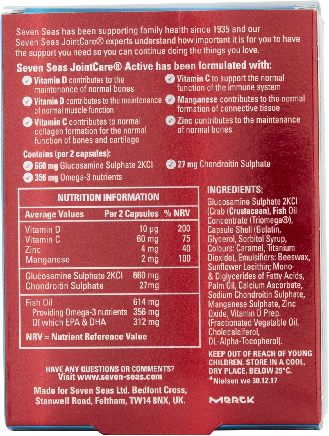 Seven Seas JointCare Active, With Glucosamine, Omega3, Chondroitin