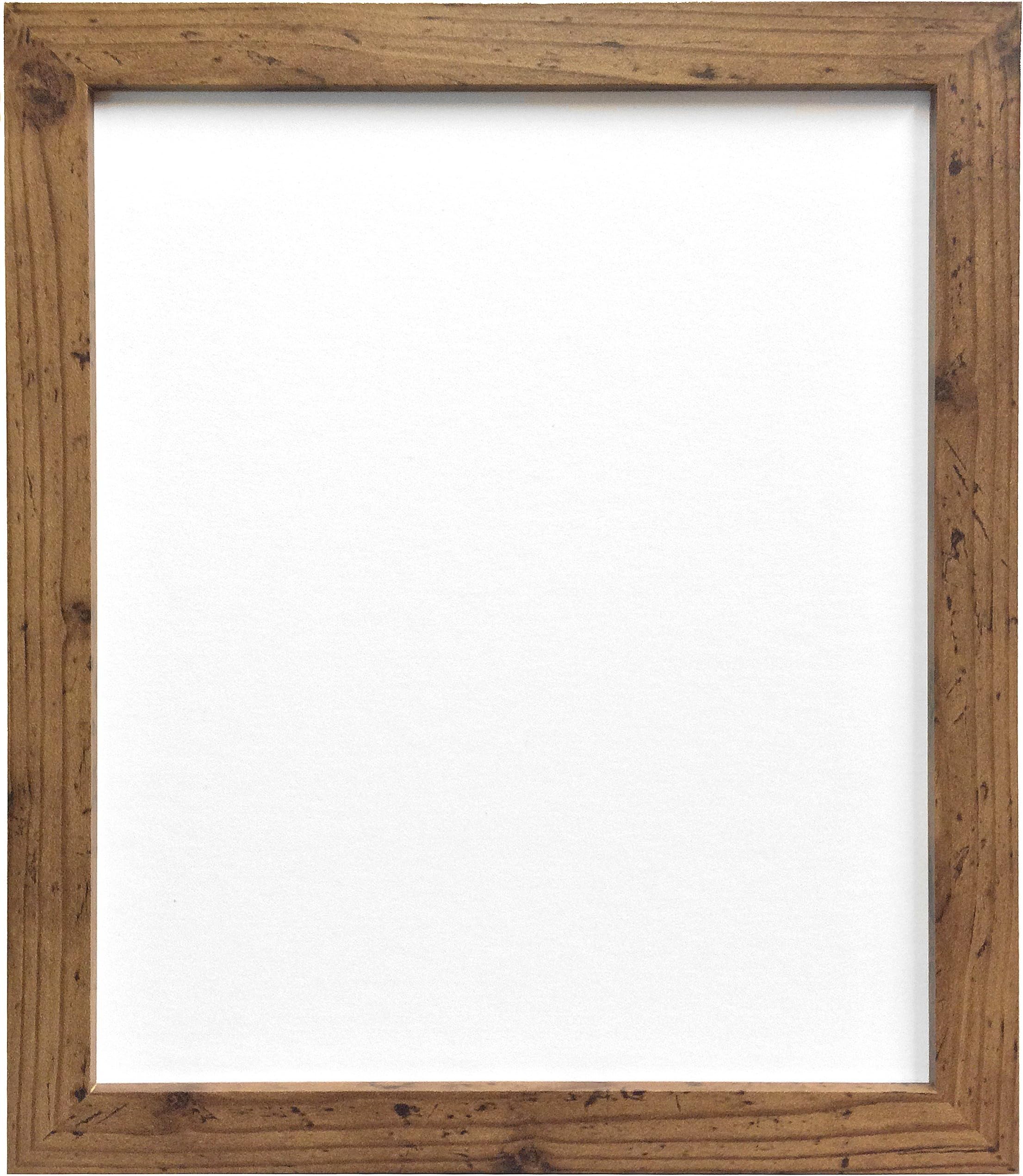FRAMES BY POST 25mm wide H7 Rustic Oak Picture Photo Frame 50 x70cm (Plastic Glass)