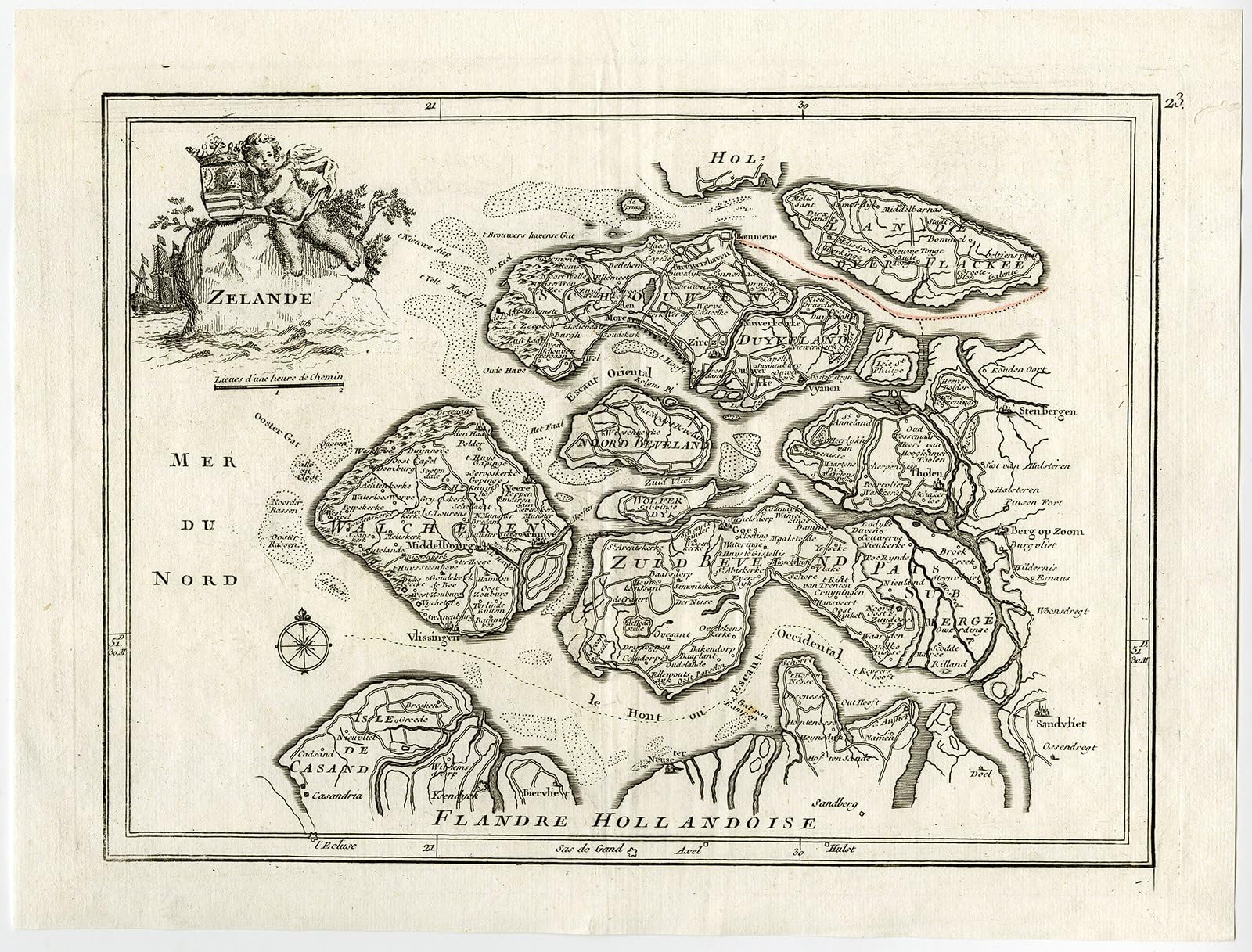 Antique Print-ZEELAND-MIDDLEBURG-GOES-THOLEN-NETHERLANDS-Le Rouge-1756