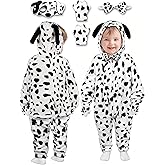 AOTHSO 5 Pieces 101 Days of School Toddlers Baby Dalmatian Dog Costume Halloween Kids Dalmatian Bodysuit Pajamas with Mask