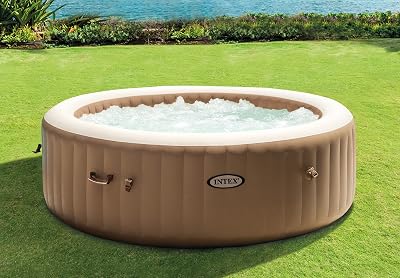Intex PureSpa Bubble Eight Person Inflatable Hot Tub 170 Jets 236cm