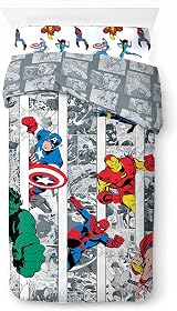 Jay Franco Marvel Avengers Comic Cool 100% Cotton 3 Piece Bedding Set view 2