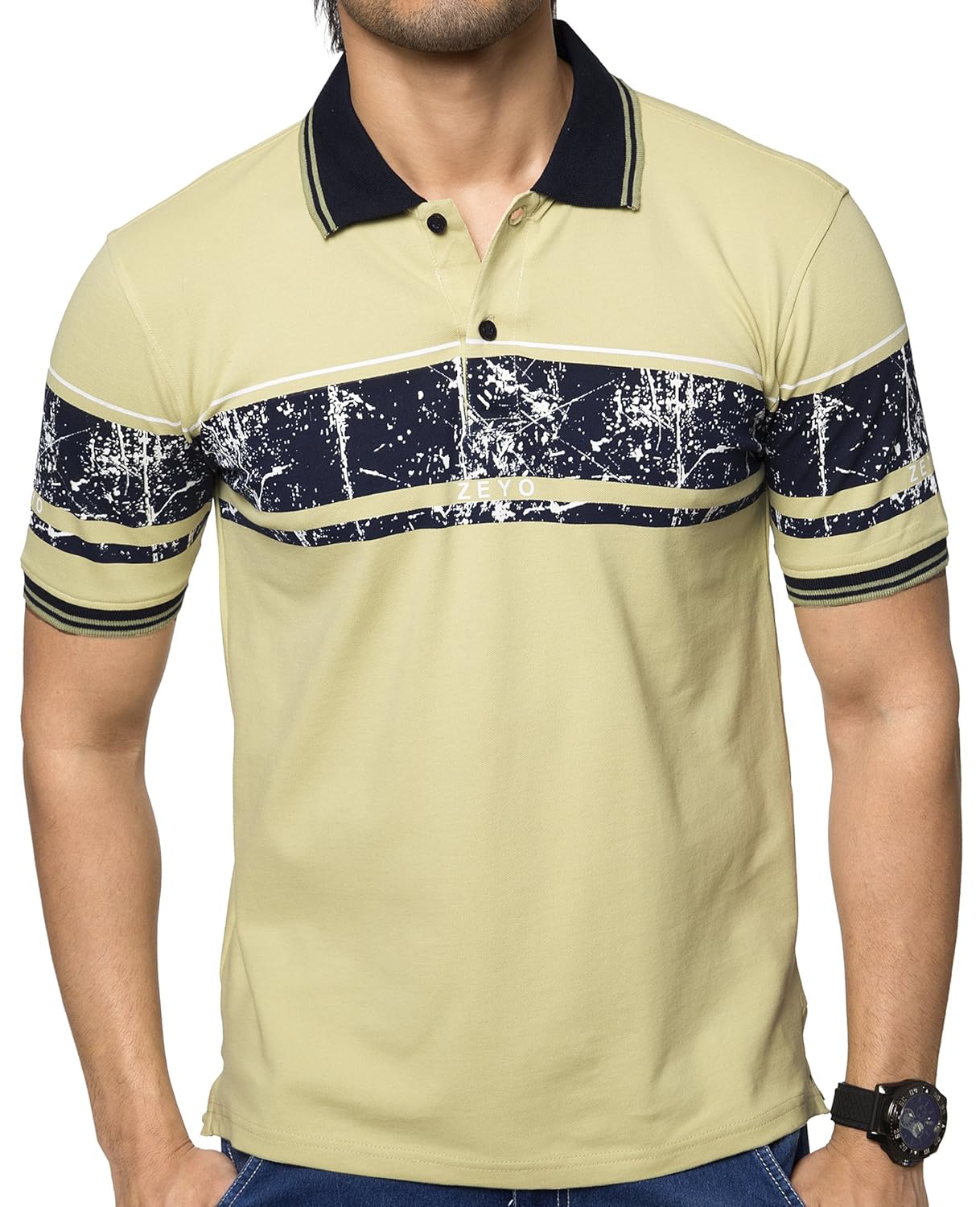 zeyo men's cotton t-shirt