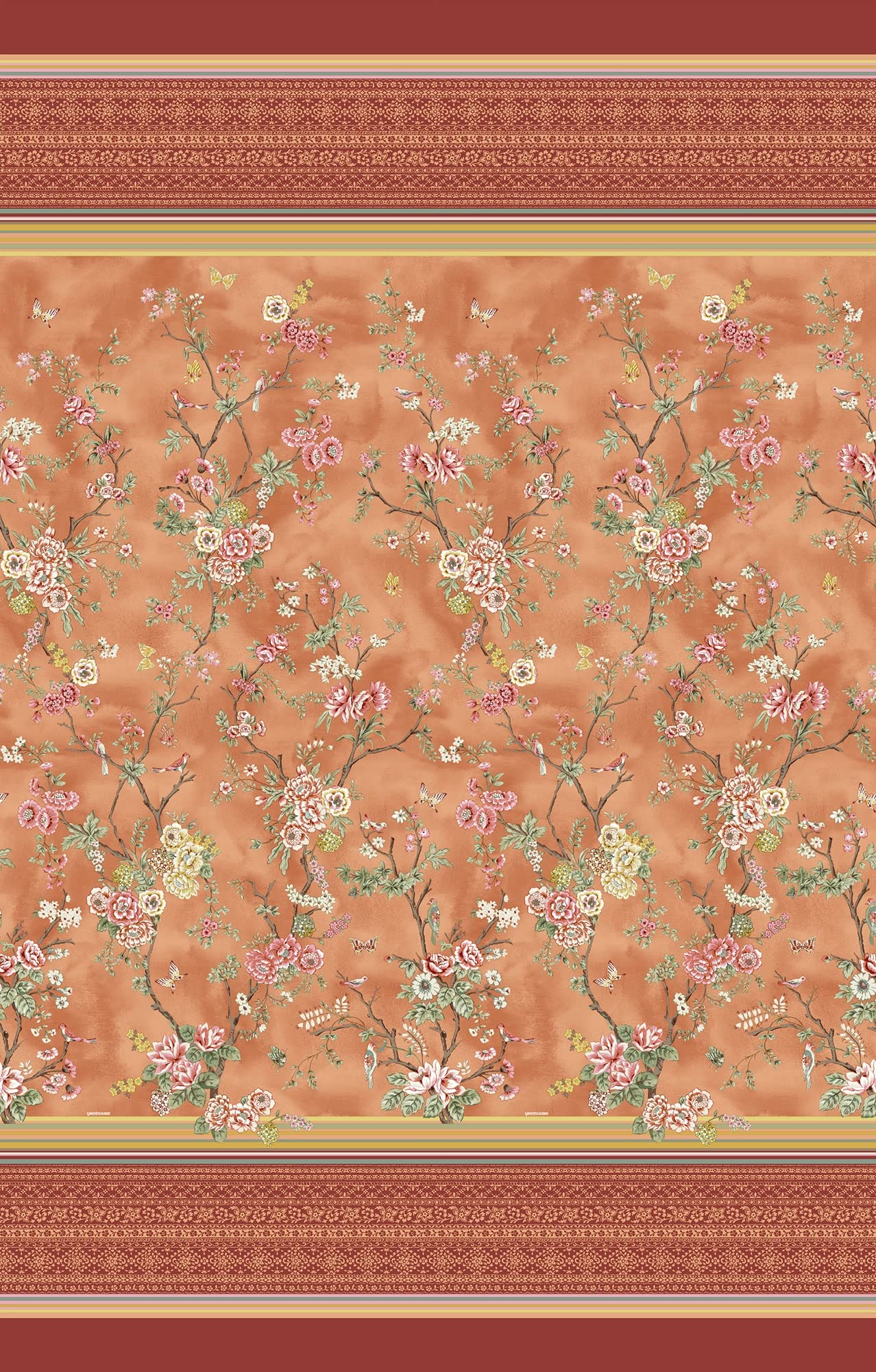 Bassetti Foulard Pallanza O1 9324047 Maco Satin Cotton 350 cm x 270 cm Orange