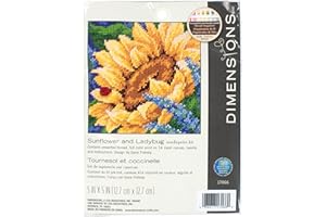Dimensions 17066 Needlecrafts Needlepoint, Sunflower and Ladybug