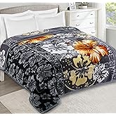 Nestl Korean Mink Blanket Queen Size - 9 Lbs Velvet Fleece Korean Blanket - 2 Ply Warm & Thick Winter Blanket - Wrinkle & Fade Resistant - 79 x 94 Inches (Grey)