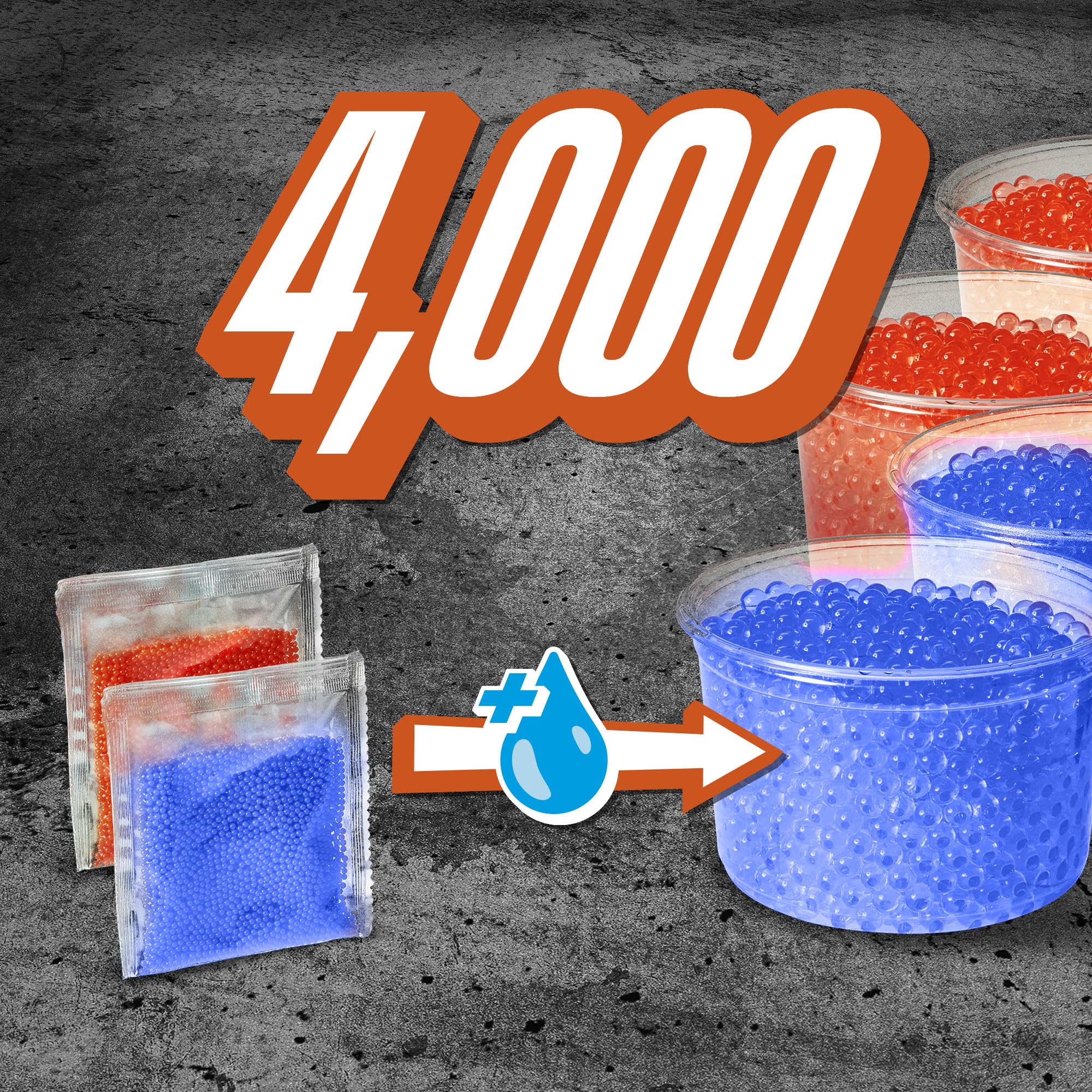 Nerf Pro Gelfire Versus Pack Includes 2 Blasters, 4,000 Gelfire Rounds, 60 Round Capacity, T-Pull Priming, 2 Eyewear, Gifts for Teens Ages 14+