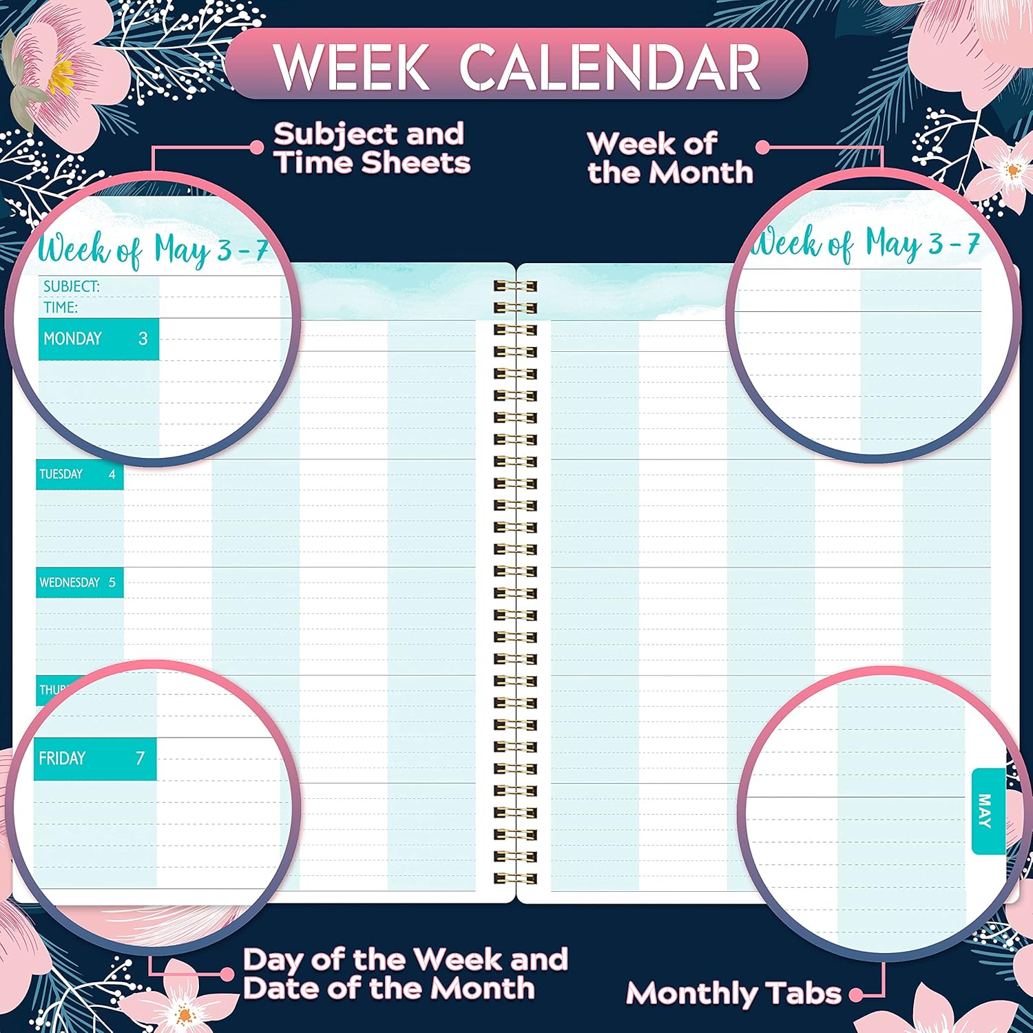 Teacher Planner 2021-2022 - Academic Lesson Planner from July 2021 - June 2022, 8'' x 10'', Lesson Plan Book, Weekly & Monthly Lesson Planner with Quotes : Office Products