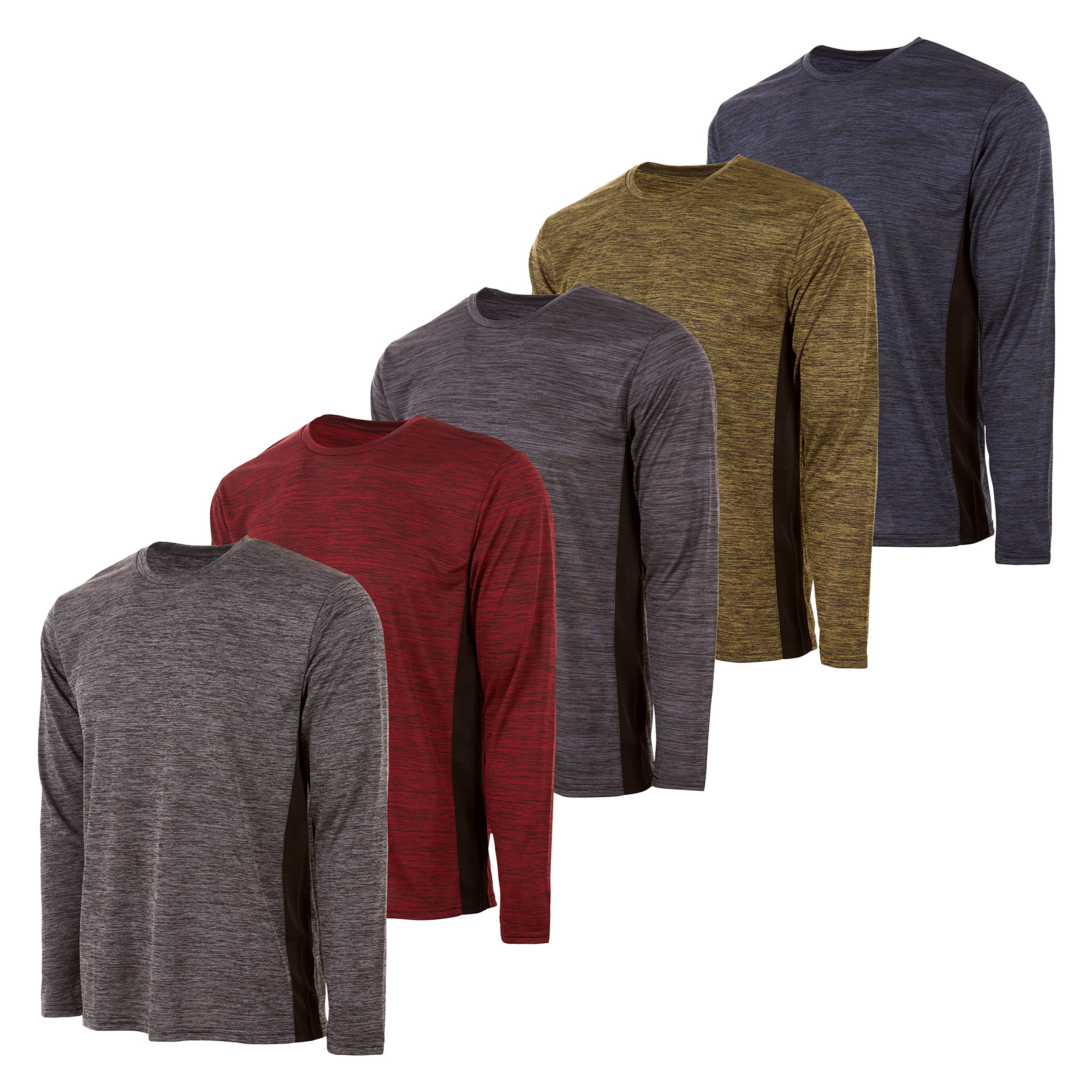 Photo 1 of * comes with one pair of small shorts *
Essential Elements Mens Active T-Shirt - Quick-Dry Athletic Workout Training Crew Neck Long Sleeve Top 5 Pack size small