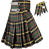 Kilt for Men I Scottish Tartan Kilt Polyviscose 8 Yard Traditional Mens Kilt