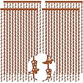 Pasimy 4 Pcs Disco Cowgirl Bachelorette Party Decorations Glitter Western Backdrop Cowgirl Boot Tinsel Foil Fringe Curtains Boots on The Ground Decorations for Last Rodeo Party Decor (Laser Brown)