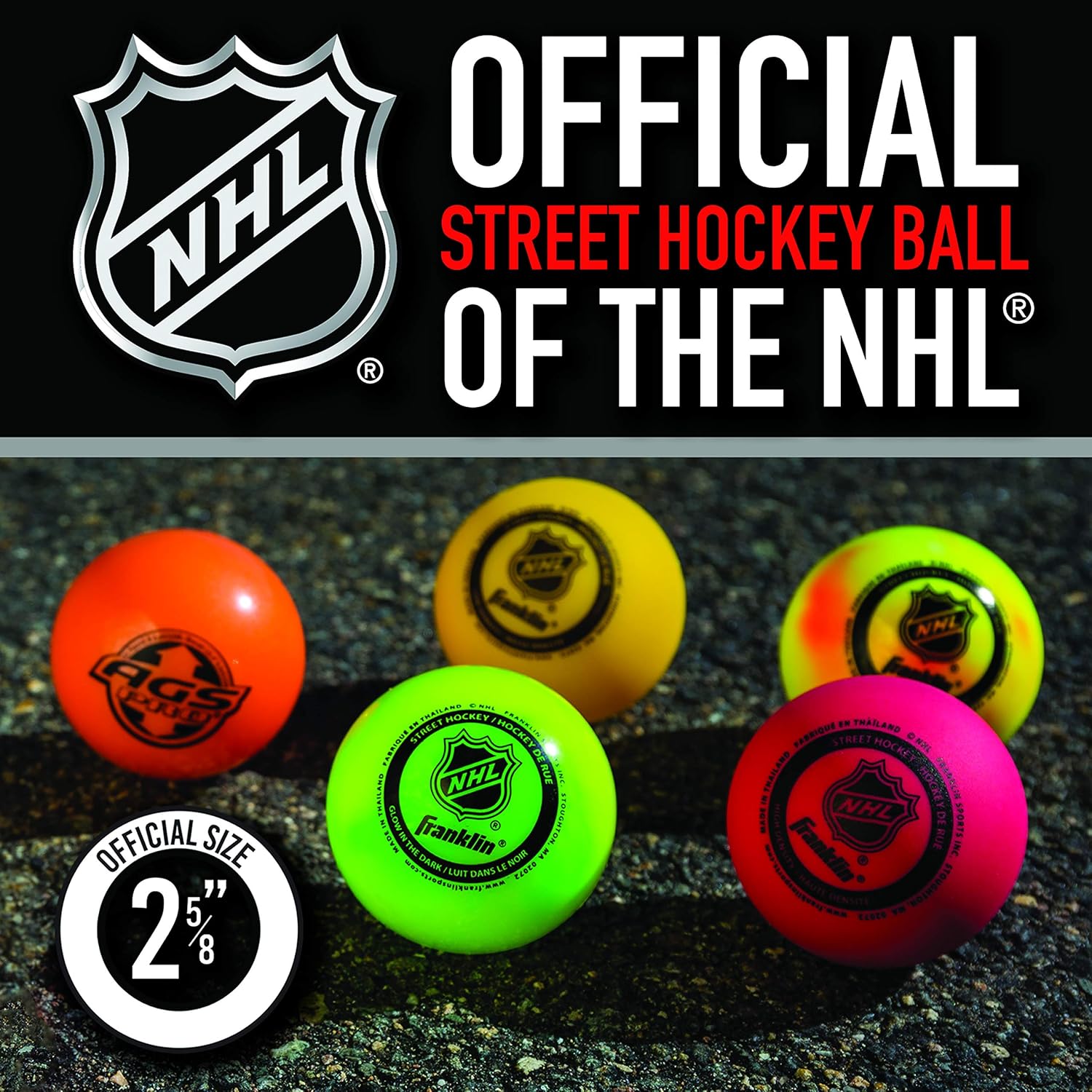 Franklin Sports Street Hockey Balls - Outdoor NHL Hockey Balls - Low Bounce : Sports & Outdoors