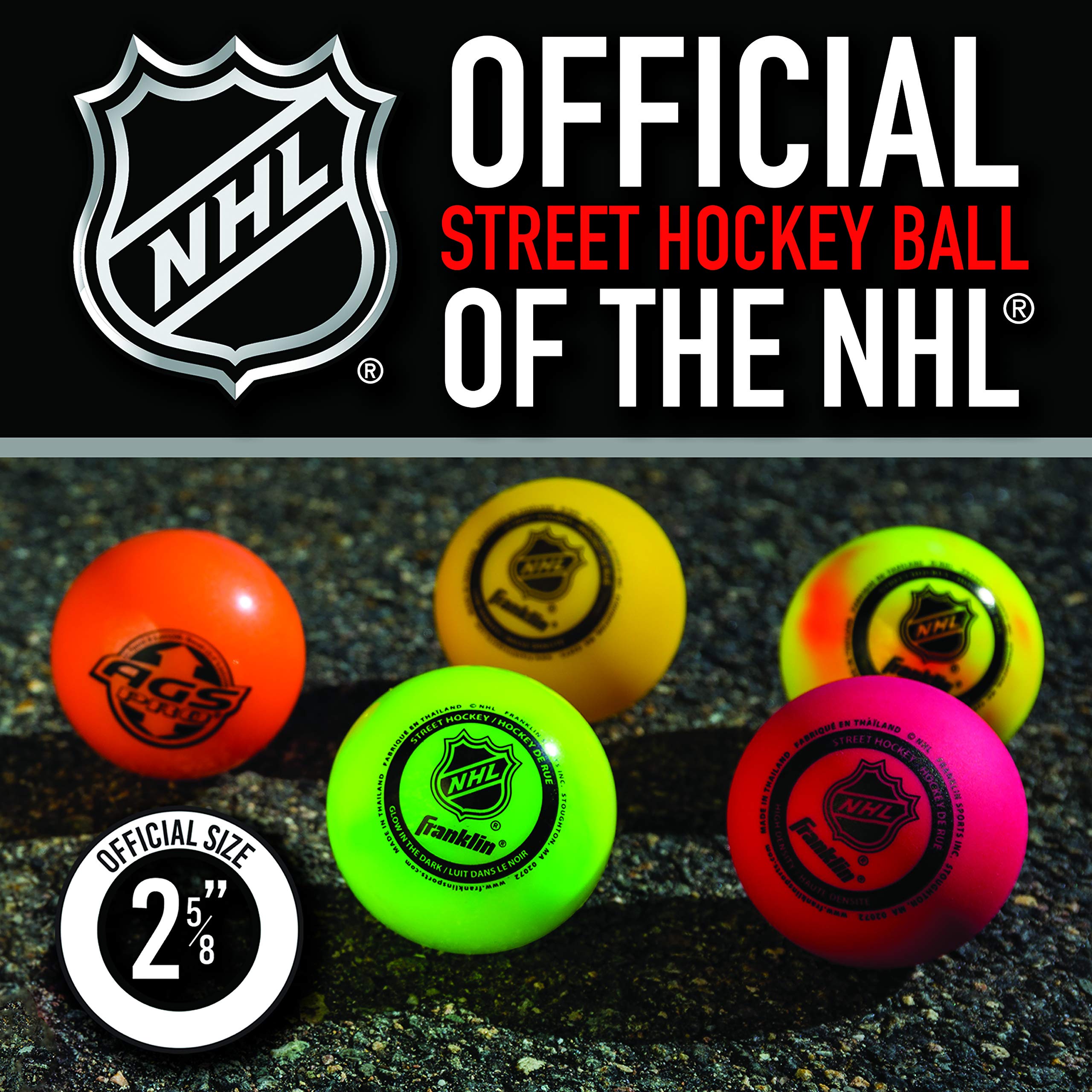 Franklin Sports Street Hockey Balls Outdoor NHL Hockey Balls Low