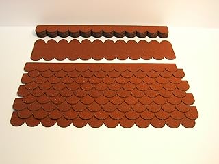 Mini Dachschindeln Rund (41 mm) - Set - Rot 23.402 Dachschindel