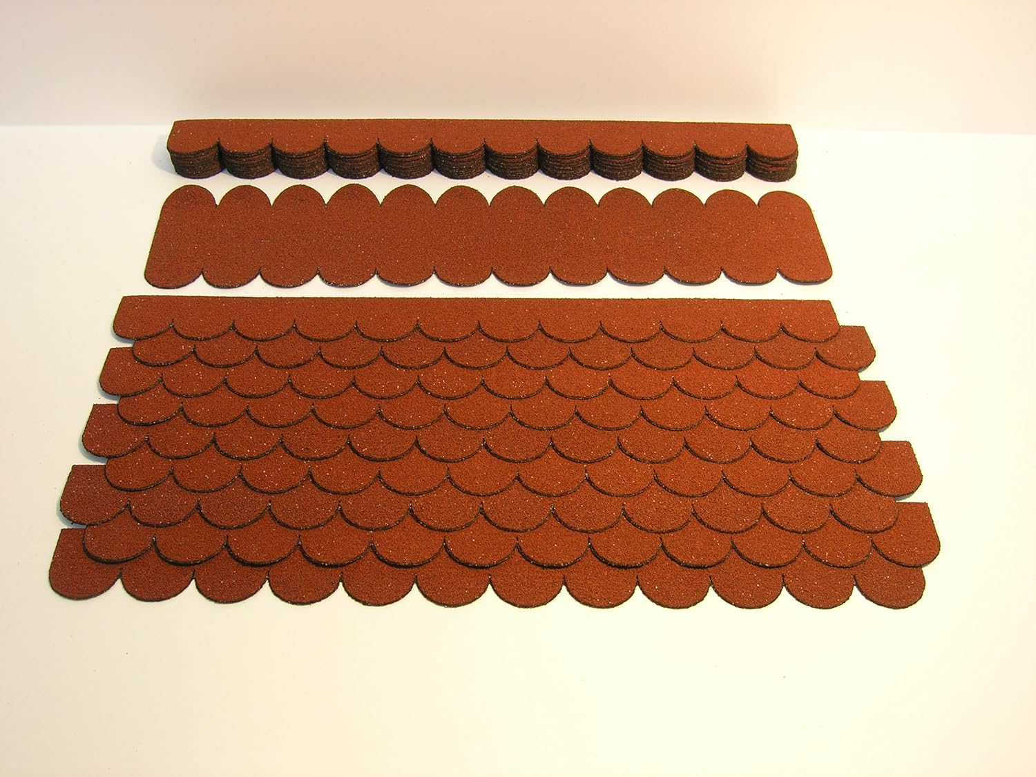 Mini Dachschindeln Rund (41 mm) - Set - Rot 23.402 Dachschindel