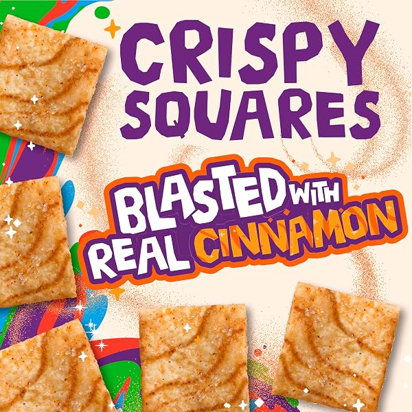 CINNAMON TOAST CRUNCH BREAKFAST CEREAL, CRISPY CINNAMON CEREAL, MEGA SIZE, 27 OZ