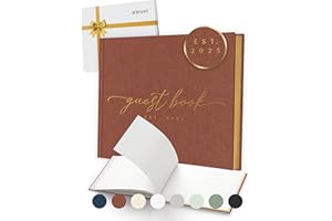 ARTESORI Custom 2025 Wedding Guest Book for Reception — Gold-Foiled Guestbook to Sign in, Elegant Baby Shower Guest Book for Party & Birthday — Photo & Polaroid Guest Book for Wedding & Bridal Shower