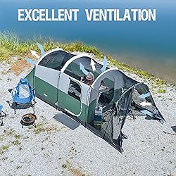 PORTAL 8 Person Family Camping Tent with Screen
