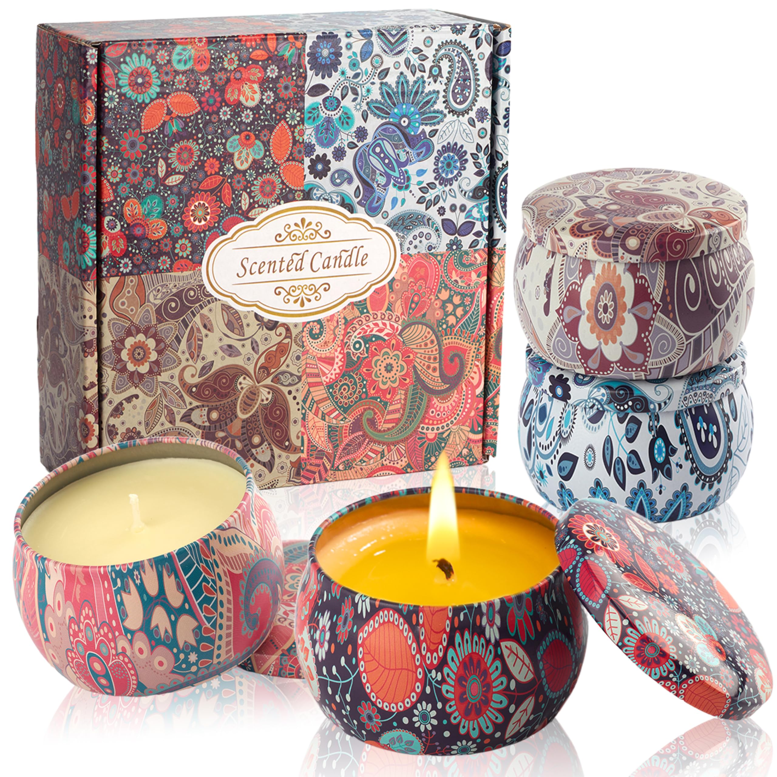 Mua Auralome Duftkerzen Geschenkset Duft Kerzen Set - Geschenke Kerze Geschenk Kerzenset Weihnachten Klein Weihnachtsgeschenke Kerzen in Dosen Mit Deckel für Frauen Damen Kollegen Verschenken 4 Stück trên Amazon Đức chính hãng 2026