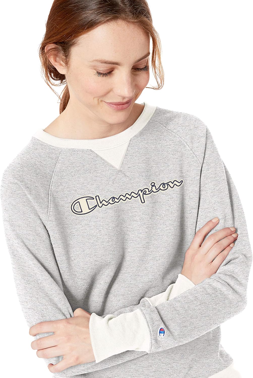 Champion Women's Powerblend Boyfriend Crew at  Women’s Clothing store