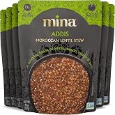 Mina Moroccan Lentils Ready to Eat (Pack of 6), High in Vegan Protein, Gluten Free Microwavable Meals, Kosher, Ready to Eat Lentils Perfect for Plant Based Diets, Non GMO, Packaged Meals &amp; Side Dishes, 10 oz
