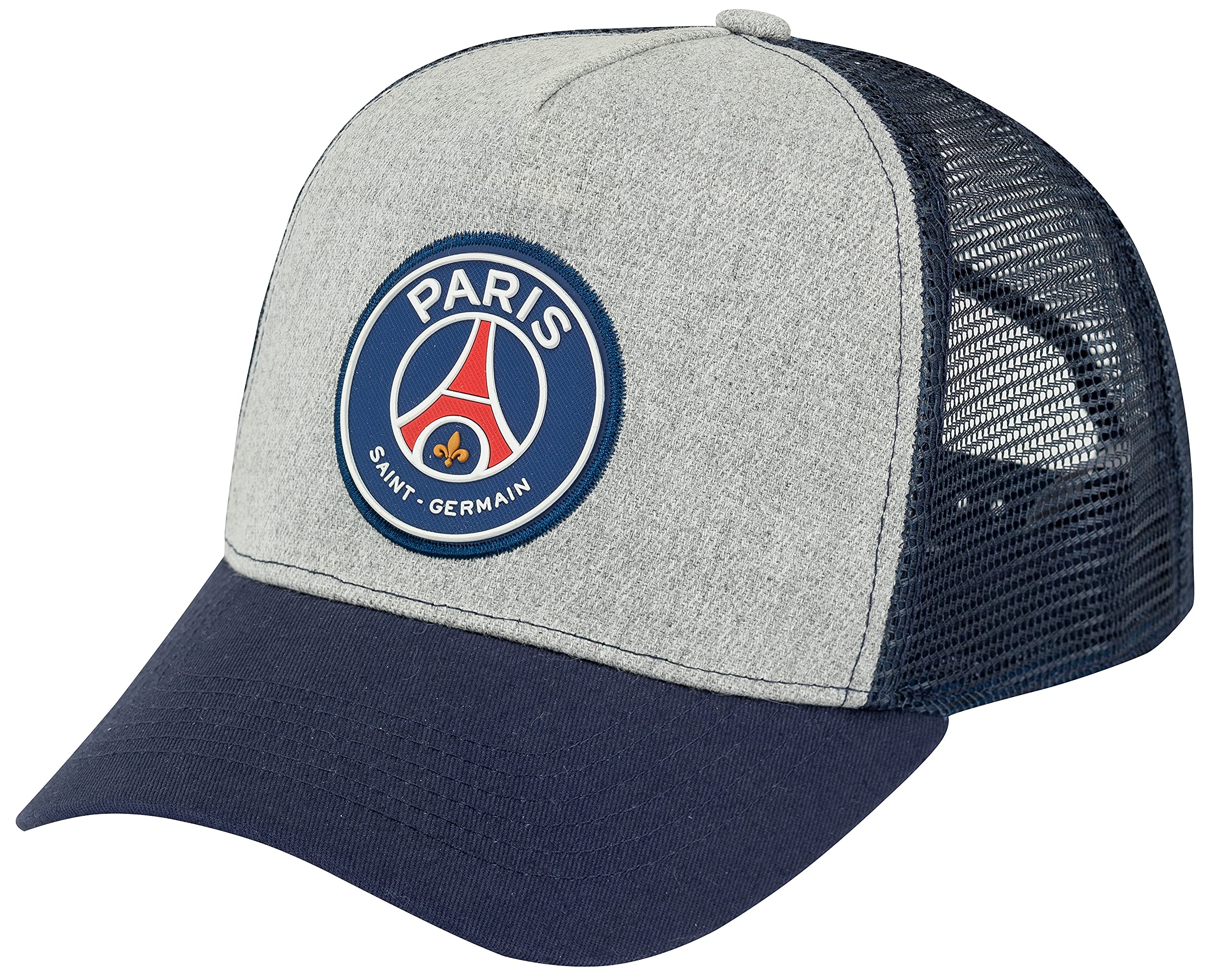 PSG Paris Saint Germain Official Collection Cap – Adult Adjustable Size, grey, One Size