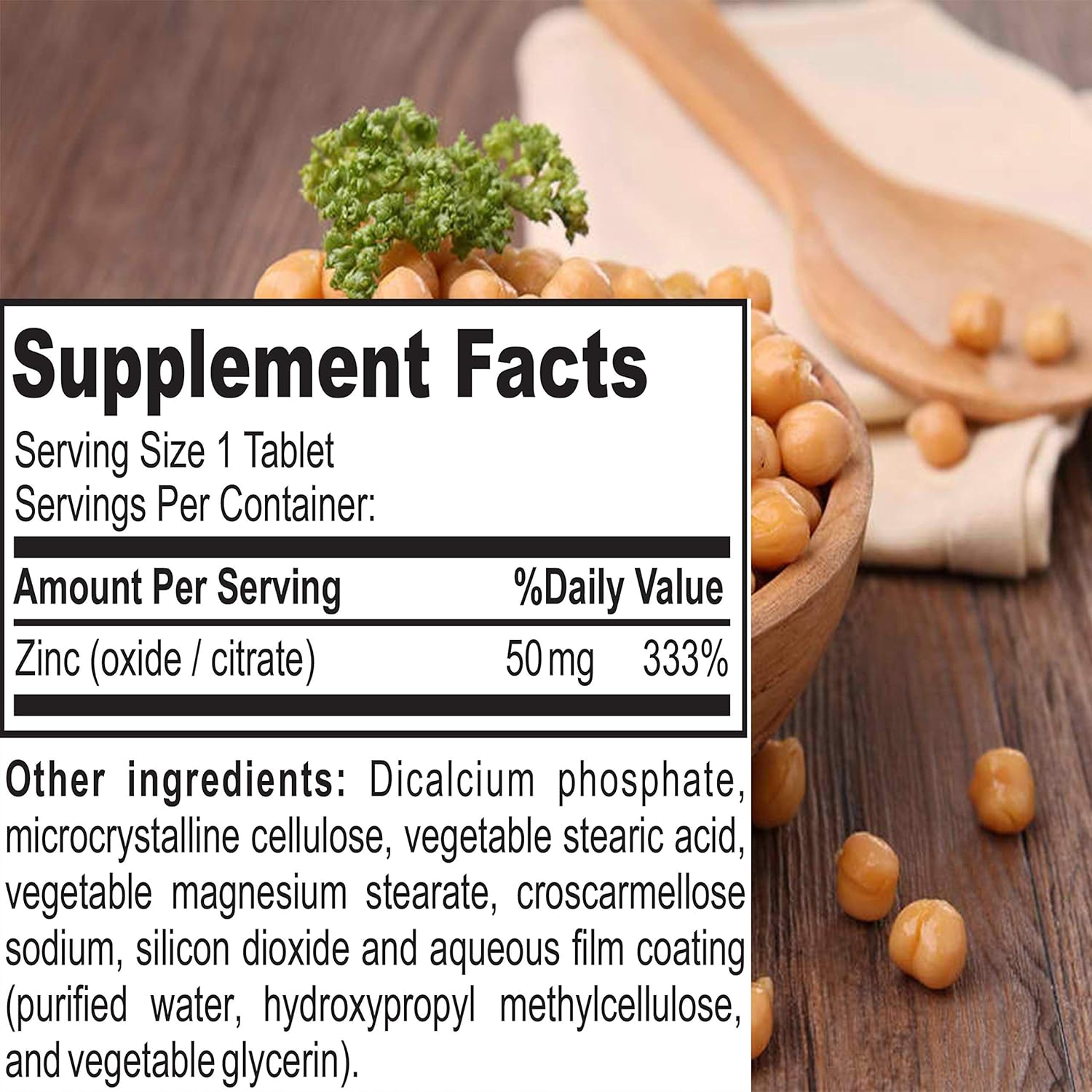 Zinc 50mg [High Potency] Supplement - Immune Support System from Natural Zinc (Oxide/Citrate) 100 Tablets, Made by Nature’s Potent.: Health & Personal Care