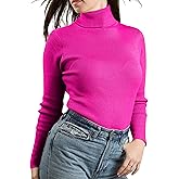 JON & ANNA Women's Turtleneck Sweater Long Sleeve Ribbed Fitted Turtle Neck Casual Fall Fashion Basic Layering Knit Top