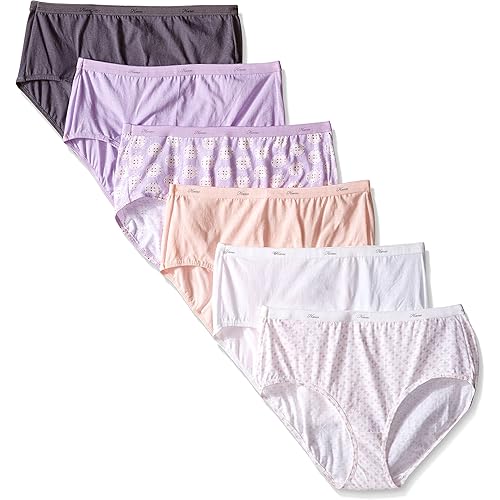Hanes Women's Cotton Brief Panties Multi-Packs