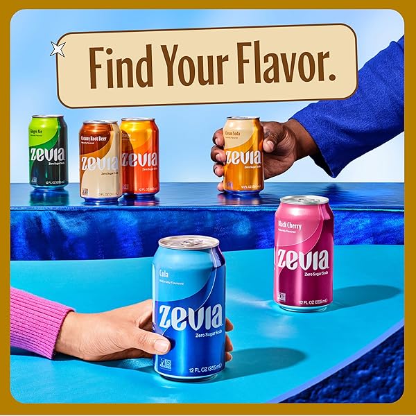 ZEVIA ZERO CALORIE SODA, CREAMY ROOT BEER, 12 OUNCE CAN