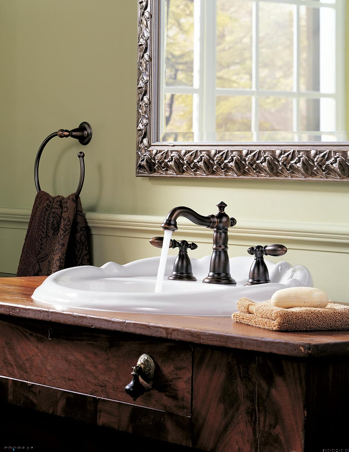 Delta Faucet 75046RB Victorian Towel Ring, SpotShield Venetian Bronze - Faucet O Rings - 