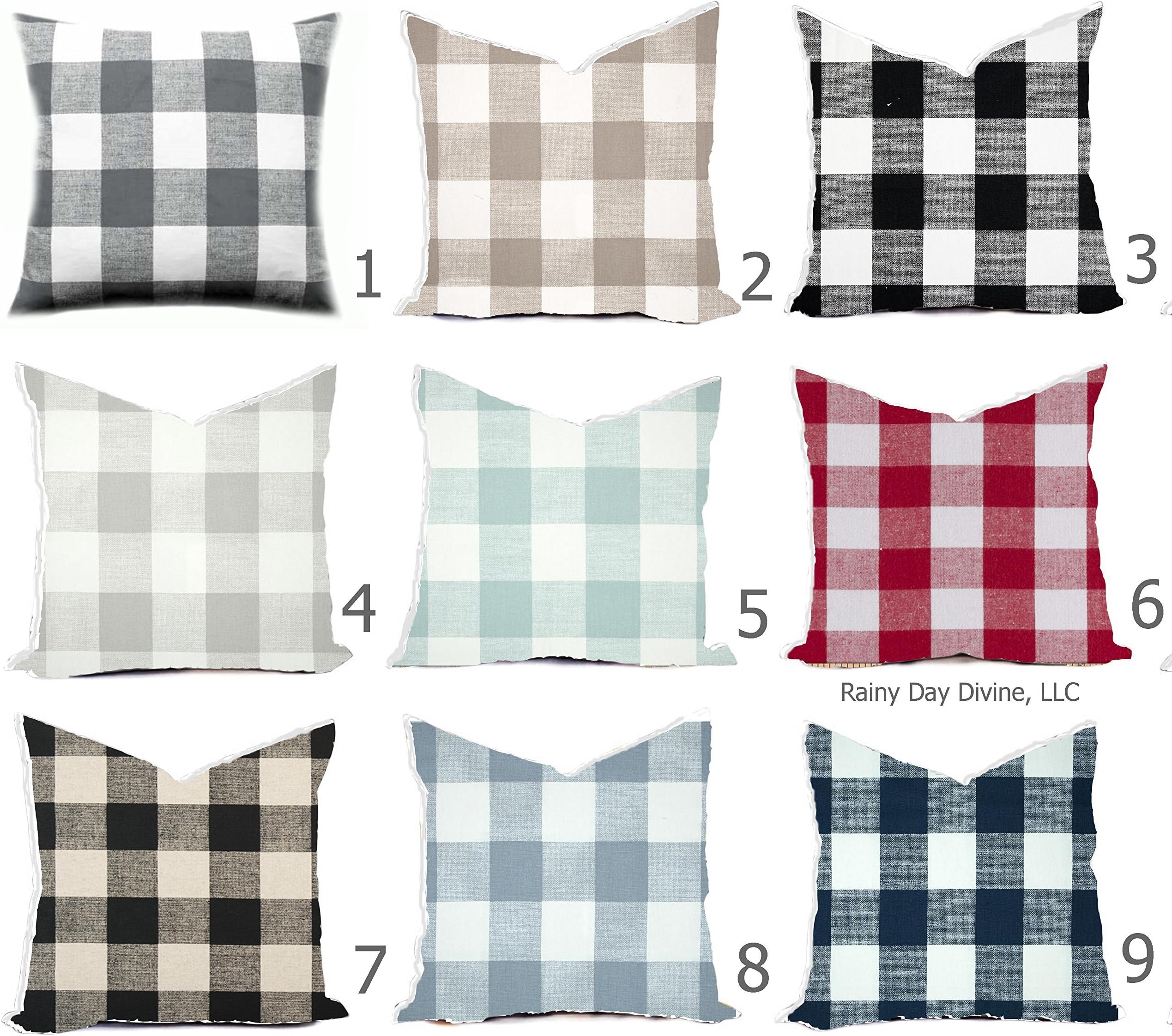 Pillow Cover Buffalo Check Custom