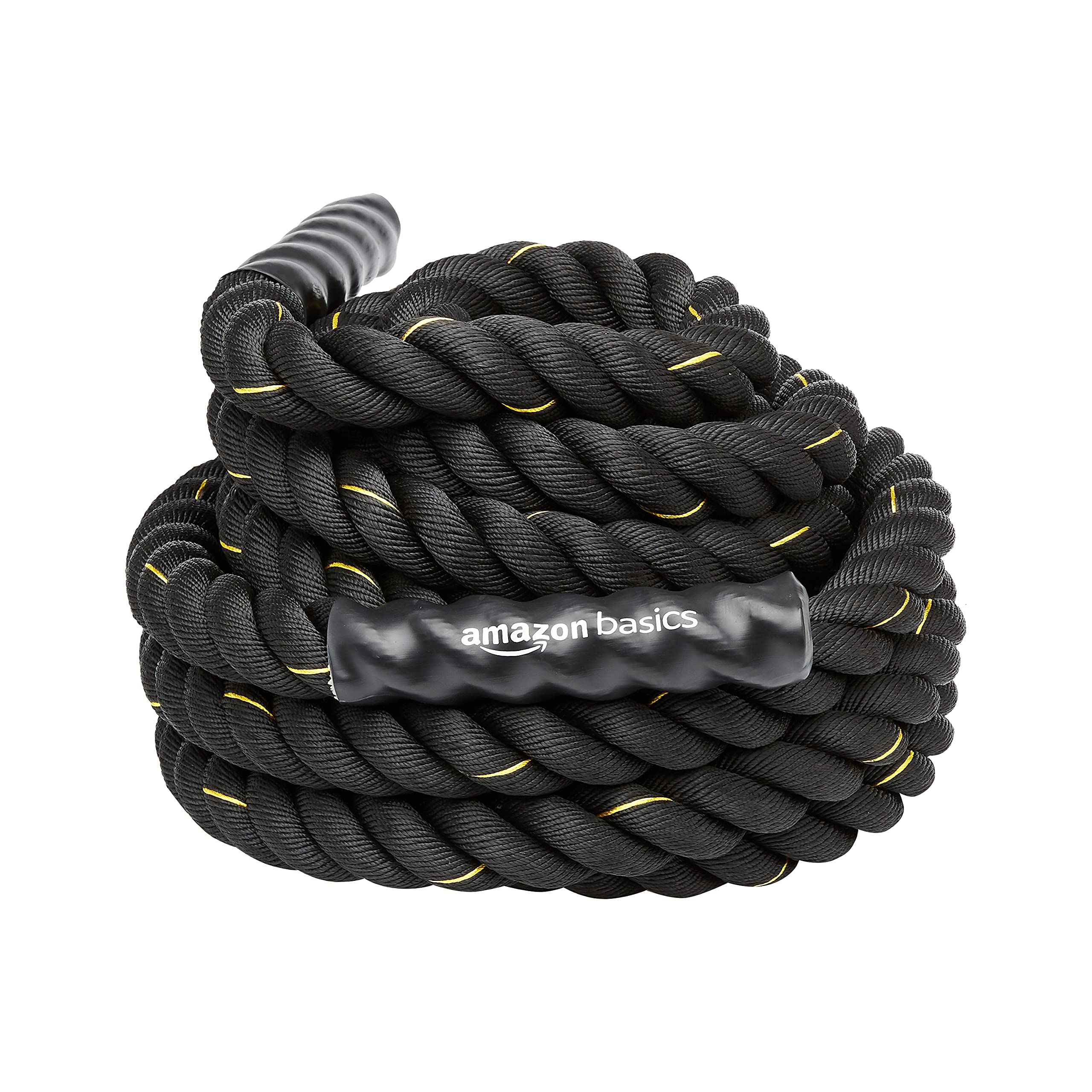 Amazon Basics Heavy Exercise Training Workout Battle Rope, 12m x 5cm, Black