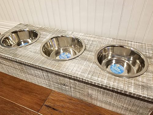 Amazon Com Raised Triple Dog Bowl Feeder Handmade