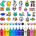 Create Your Own Suncatchers for Window Hanging – 24-Pack Window Glitter Art Suncatcher Kit with 12 Colors – Arts and Crafts for Kids