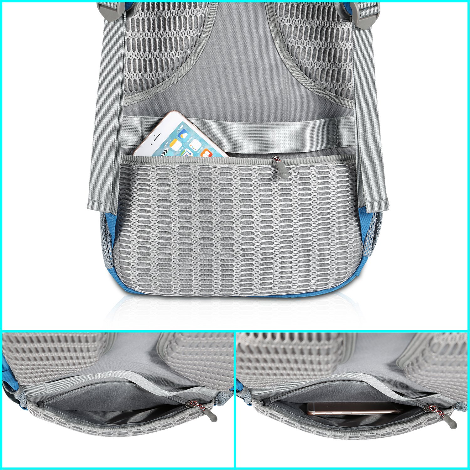 ibagbar Lightweight Travel Backpack Hiking Backpack Water Resistant Casual Multipurpose Daypack for Men and Women Blue