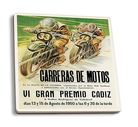 Moto Racing Promoción Vintage Póster
