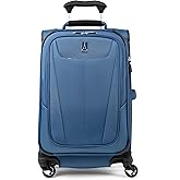 Travelpro Maxlite 5 Softside Expandable Luggage with 4 Spinner Wheels, Lightweight Suitcase, Men and Women, Ensign Blue, Carry-on 21-Inch
